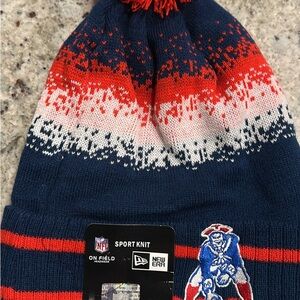 New Era Patriots Blue and Red Sport Knit Beanie -buy all 3 for $75
